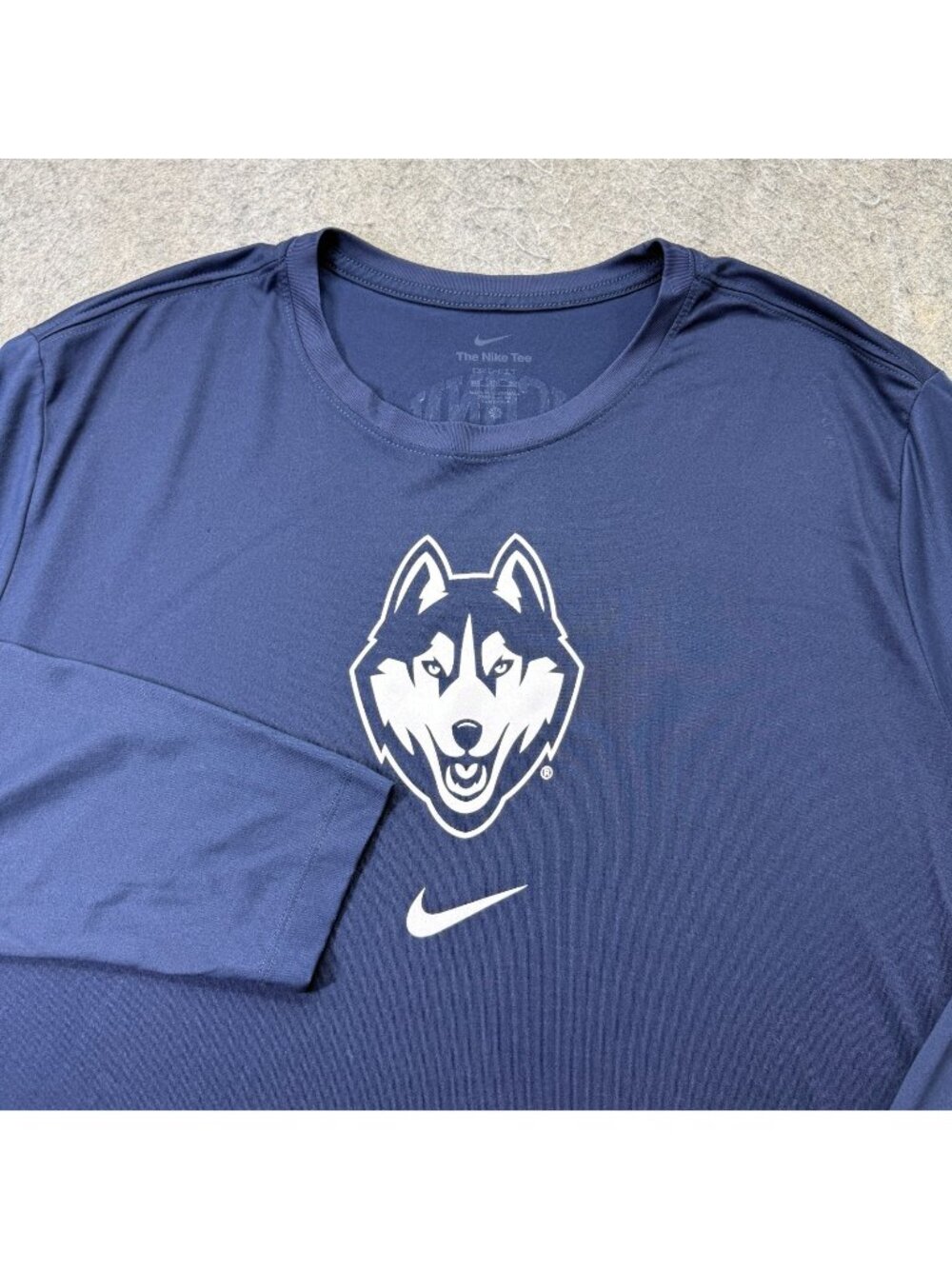 UConn Huskies Nike Shirt Men 3XL Blue Crew Neck Long Sleeve Performance
